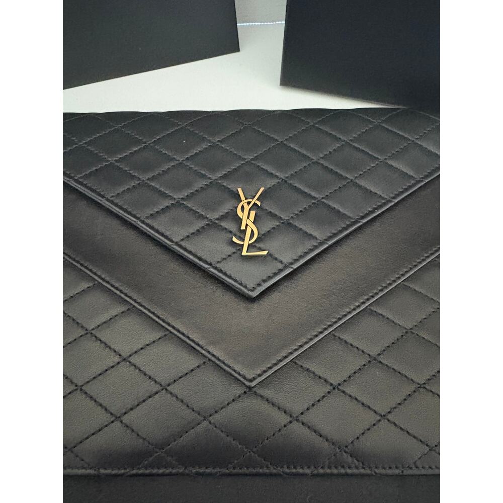 Yves Saint Laurent Black Medium Pouch - Fleur Corrigee Pigmentee - NEW - Picture 9 of 9